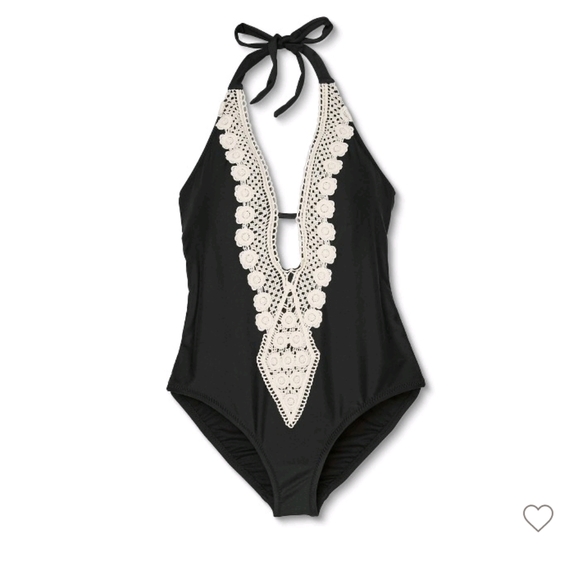 🆕 crochet trim plunge one piece swimsuit - Picture 5 of 9